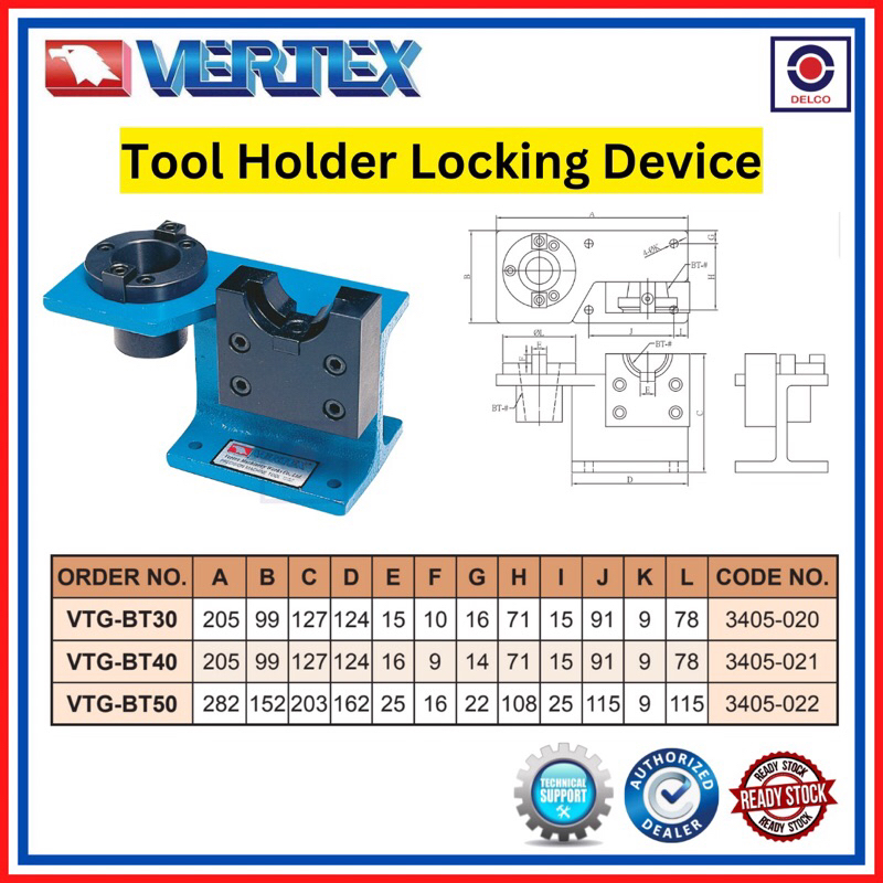 VERTEX TAIWAN Tool Holder Locking Device tool setting stand VTGBT30