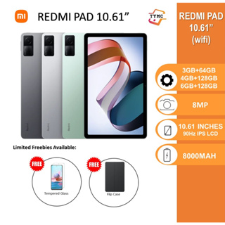 Xiaomi Redmi Pad 10.6 Android Tablet: 6Gb + 128Gb: Quad Speakers 8000mAh  Battry
