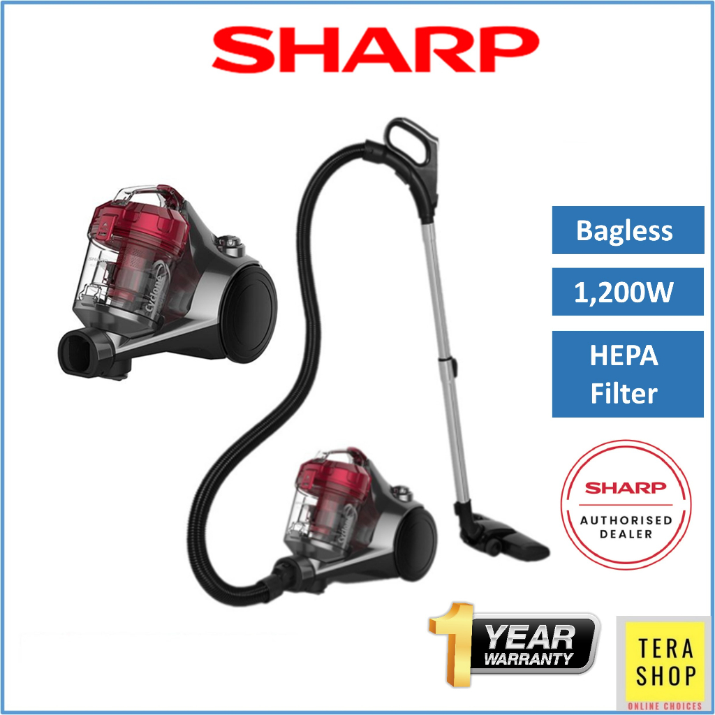 Sharp ECC1219S 1200W Vortix Cyclone Bagless Vacuum Cleaner