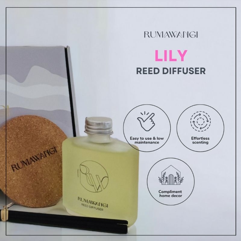Lily Reed Diffuser by RUMAWANGI 100ML (Natural Diffuse Nice Decor ...