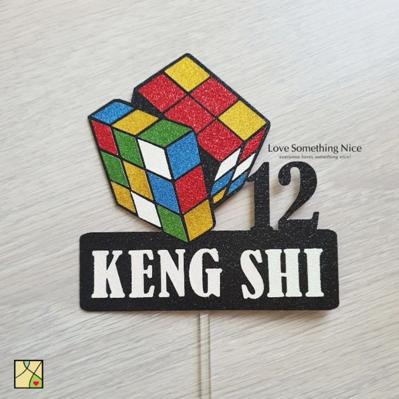 Customised Cake Topper - Rubiks Cube | Shopee Malaysia