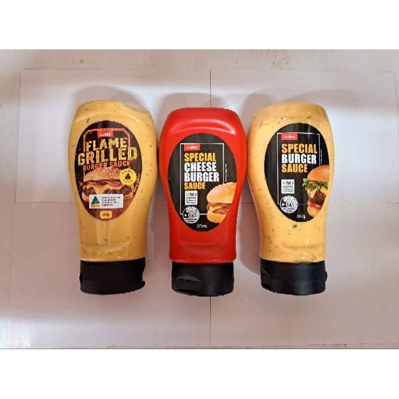 Coles Flame Grilled Special Cheese Burger Sauce Shopee Malaysia