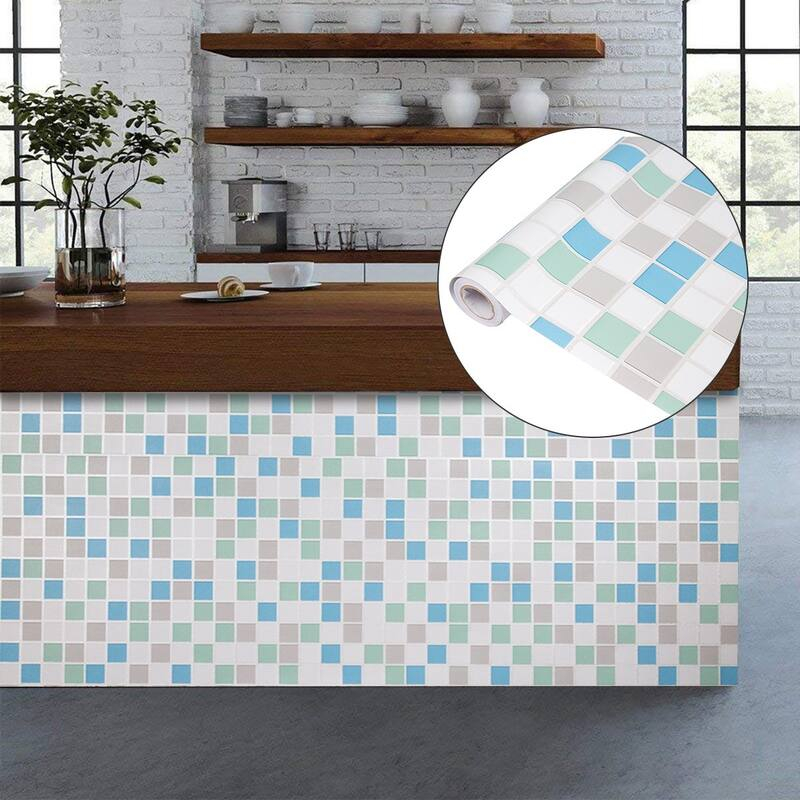 Mosaic Tile Sticker PVC Wallpaper Sticker Toilet Wallpaper Kertas