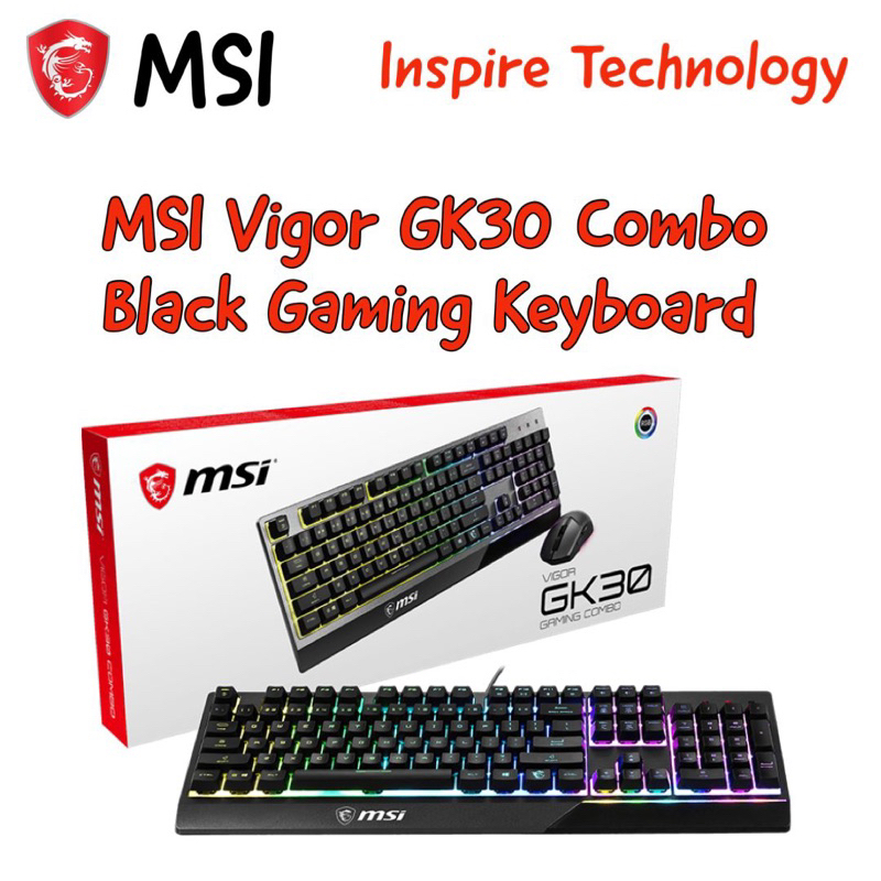 MSI Vigor GK30 Combo Black Gaming Keyboard | Shopee Malaysia