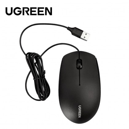UGREEN USB WIRED MOUSE MU007 3BUTTONS 1200DPI 1.5M (BLACK) | Shopee ...