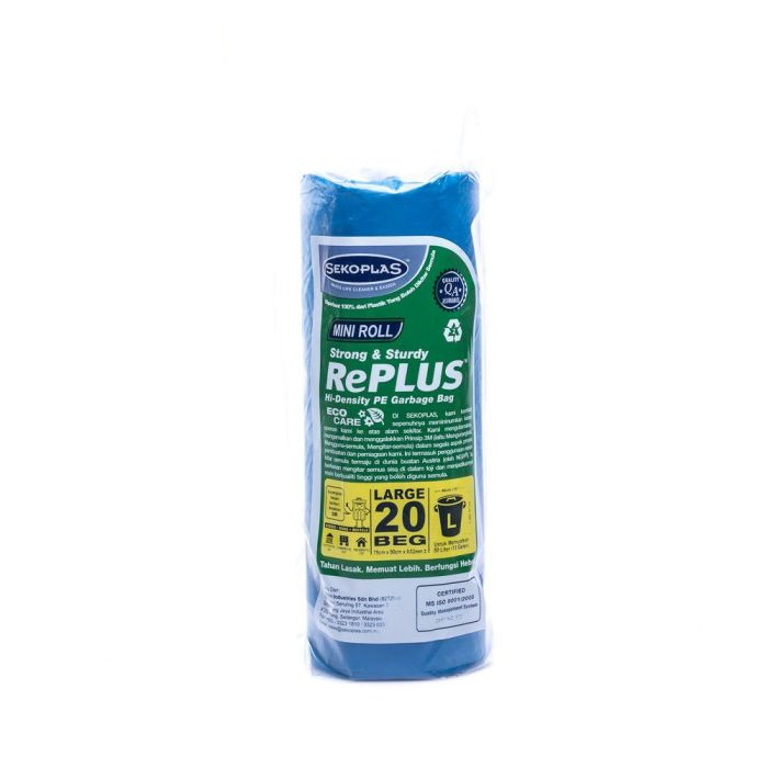 SEKOPLAS RePlus Mini Roll HDPE Garbage Bag L Size (20pcs) | Shopee Malaysia