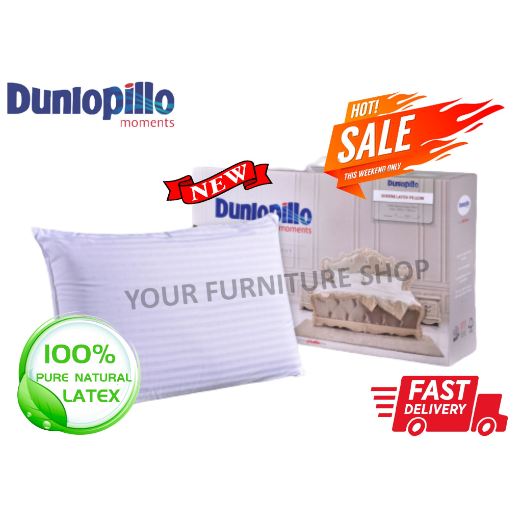 Dunlopillo Serene Latex Pillow (100 Pure Natural Latex Pillow) /Getah