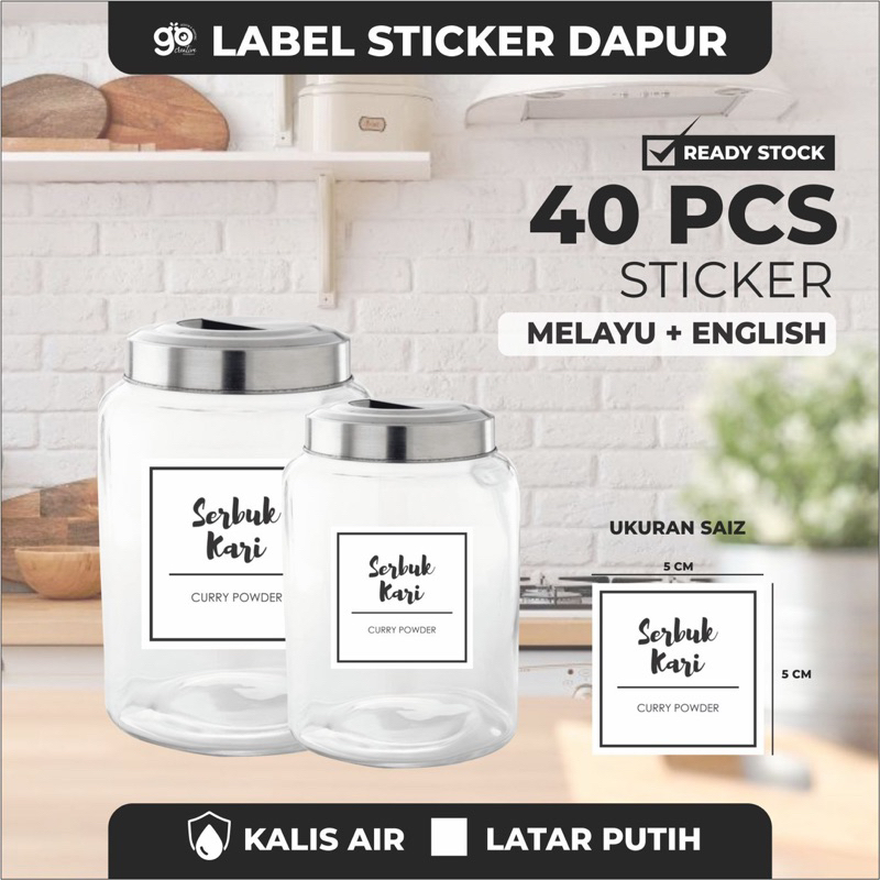 STICKER LABEL BARANG DAPUR KALIS AIR Shopee Malaysia