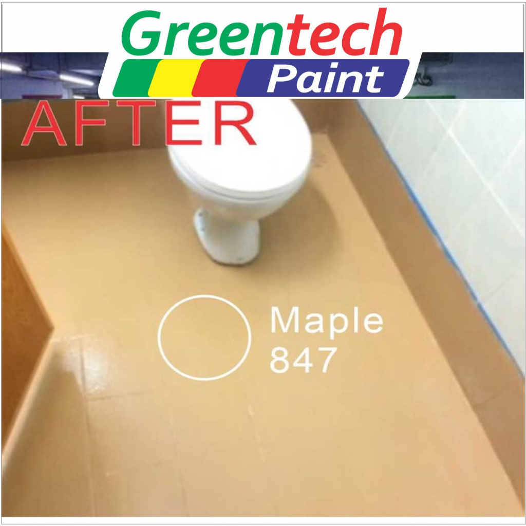 847 MAPLE 🔥1L GREENTECH EPOXY FLOOR PAINT TILES FLOOR PAINT WATERPROOF