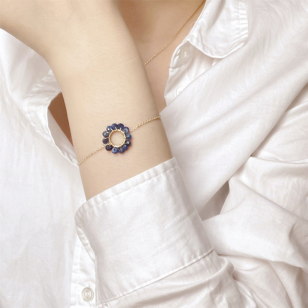 Dainty store sapphire bracelet