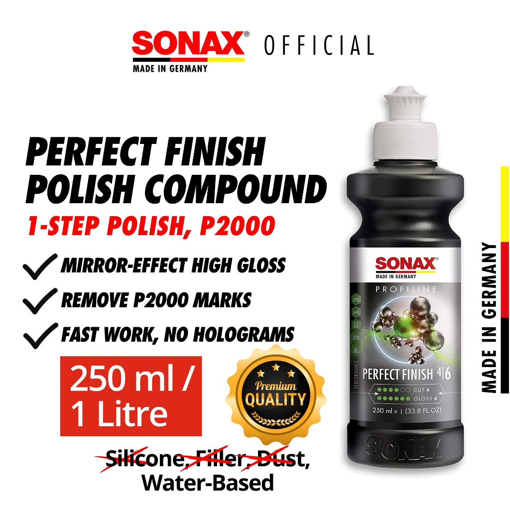 SONAX Profiline Perfect Finish Car Polish Compound P2000 2 sizes 1Step