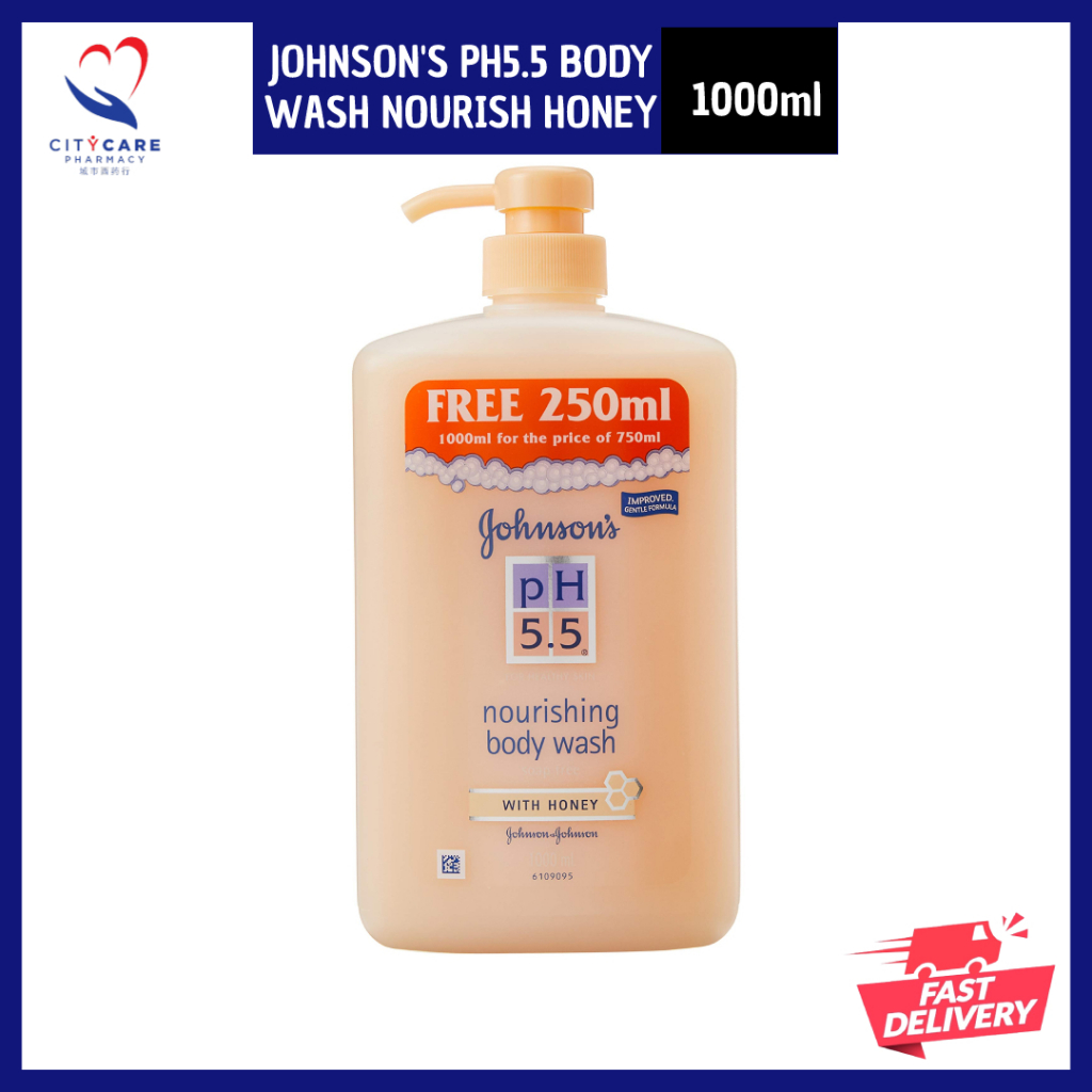 EXP 03/2025 JOHNSON'S PH5.5 BODY WASH NOURISH HONEY 1000ML Shopee