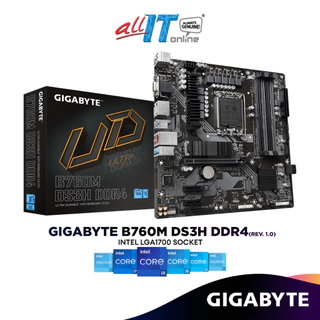 Gigabyte B760M DS3H AX WiFi D4 DDR4 Micro ATX (mATX) Intel Motherboard | Intel LGA1700 Socket