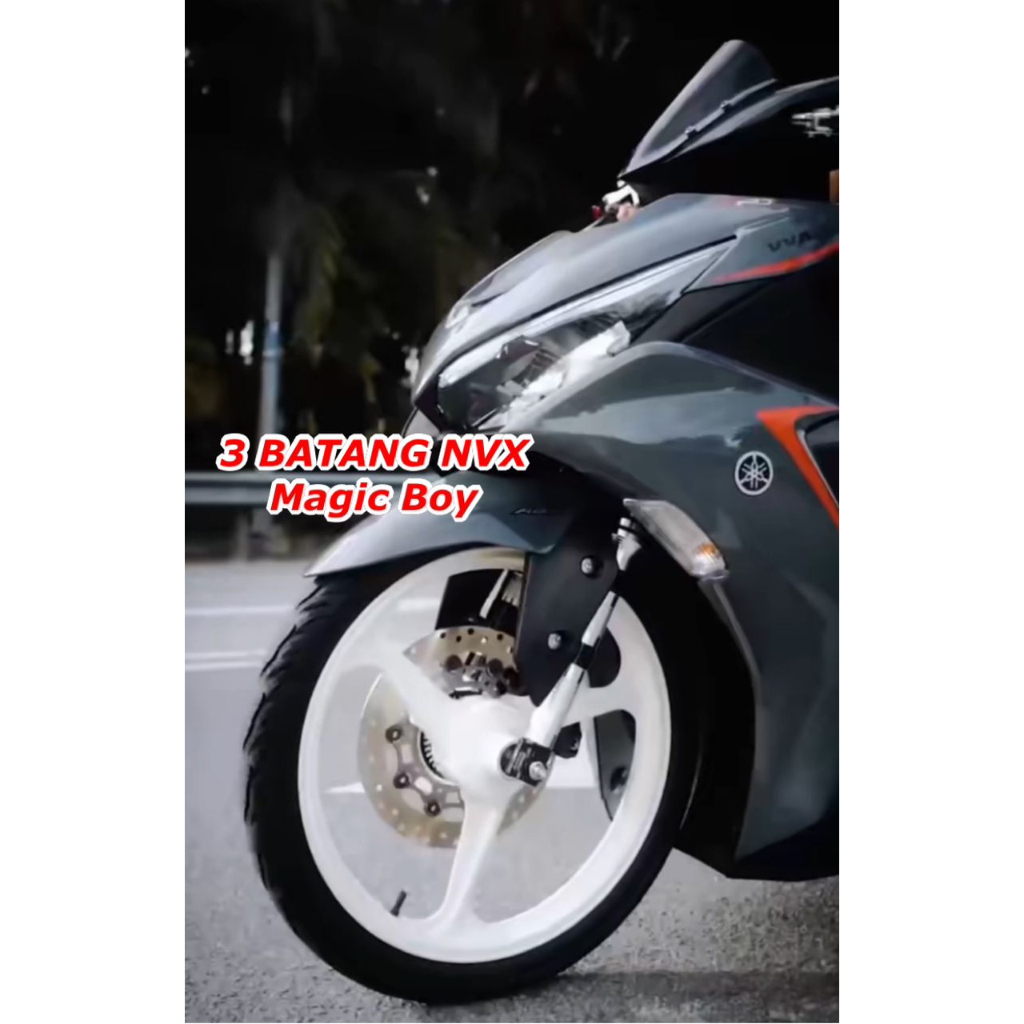 SPORT RIM 3 BATANG MAGIC BOY 160/160X17 WHITE BLACK YAMAHA NVX155 ...