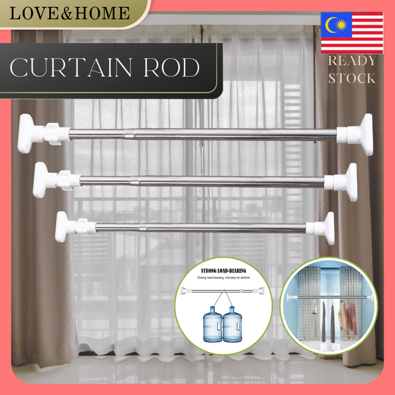 【Curtain Rod】Adjustable Stainless Steel Rod Langsir For Shower Curtain ...