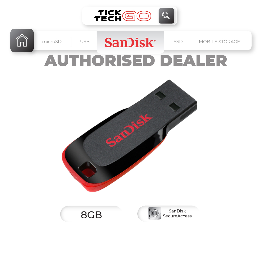 SanDisk Cruzer Blade CZ50 USB Flash Drive ( 8GB / 16GB / 32GB