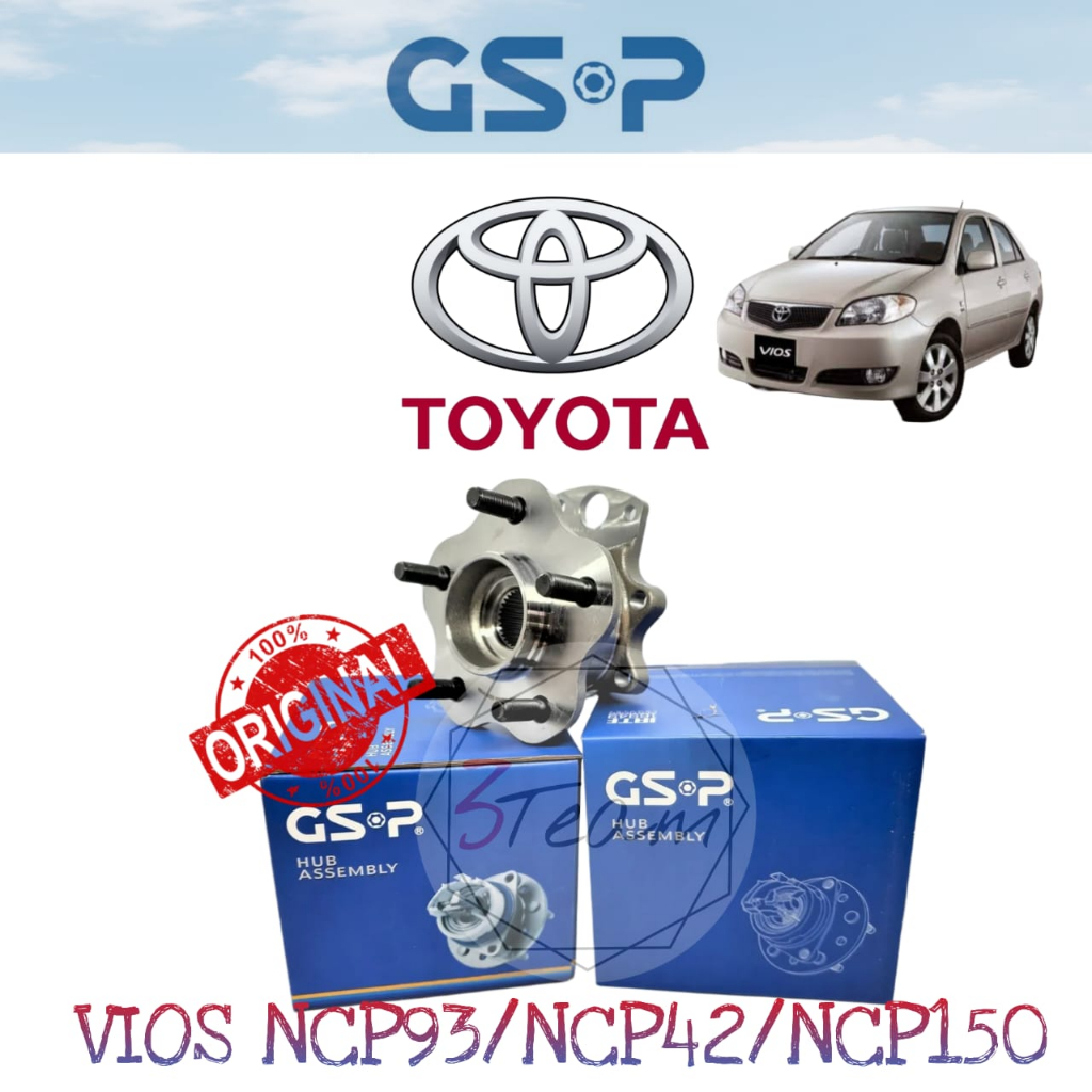 GSP WHEEL BEARING FRONT & REAR TOYOTA VIOS NCP42/NCP90/93 / NCP150 ...