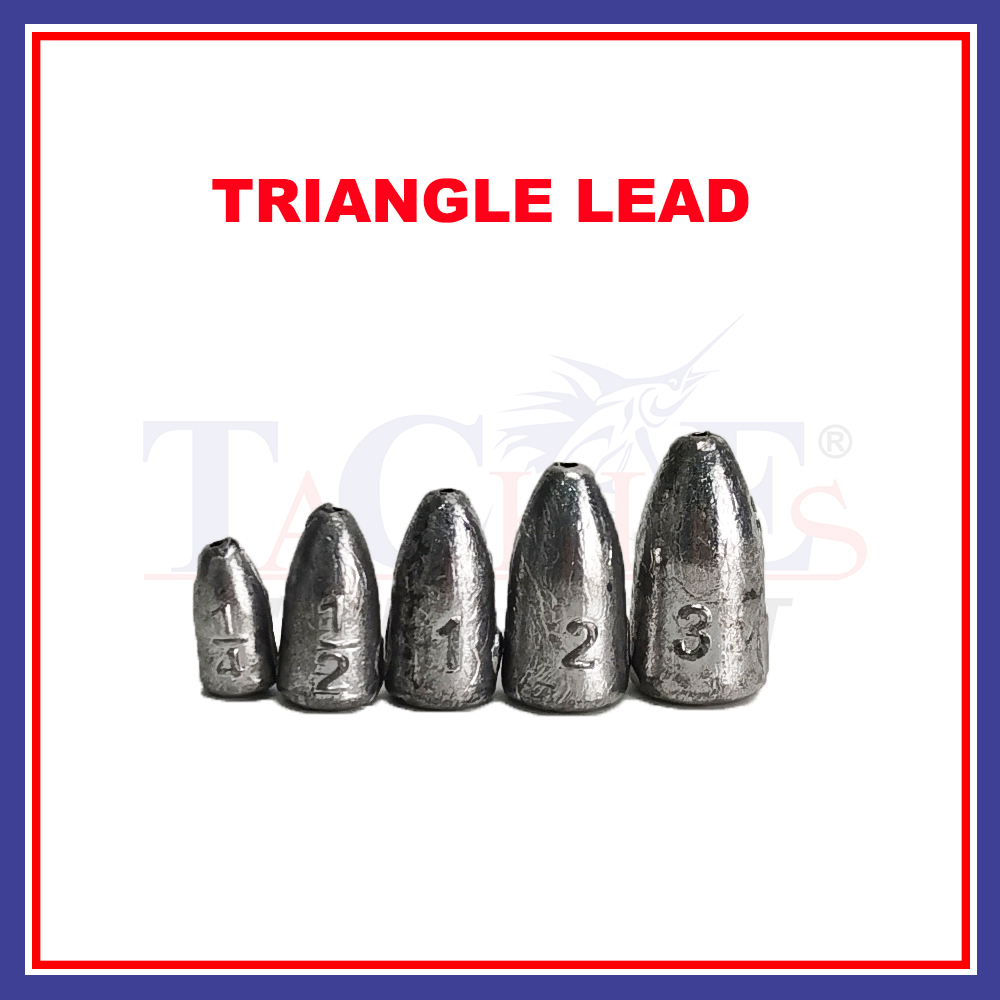 1PCS/1BIJI (7g-36g) Batu Ladung Triangle Fishing Lead Batu Timah Sinker ...