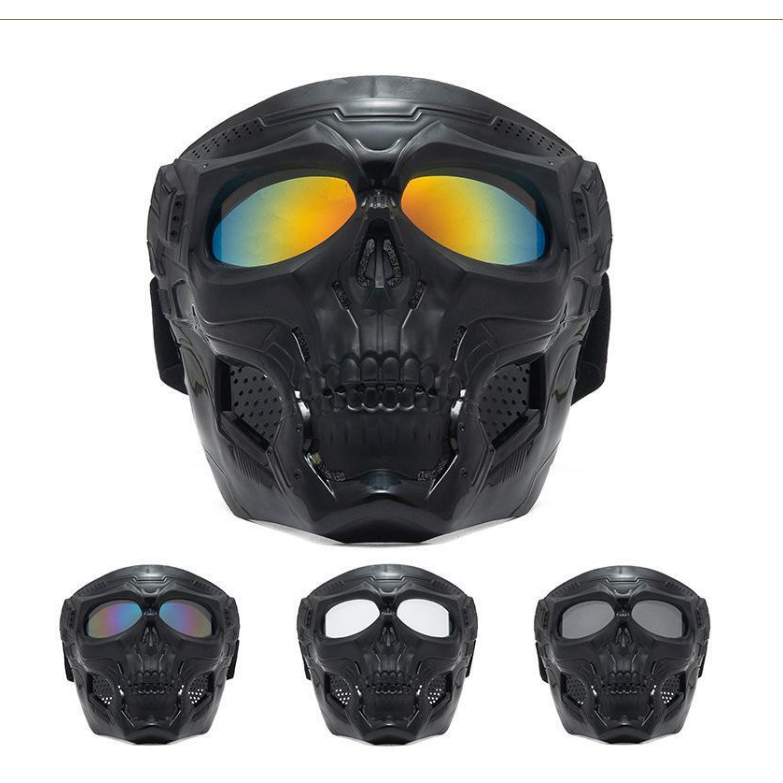 Paintball Gun Protective Mask Mascara Airsoft Anti-Fog PC Lens Skull Mask  Hunting Equipment Military Tactical Combat Face Mask