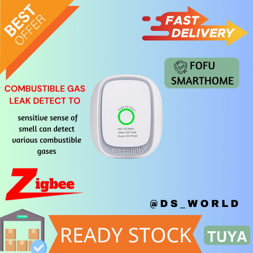 Heiman Zigbee Tuya Combustible Gas Sensor Natural Gas Leakage Lpg Leak Detector Fire Security 5256