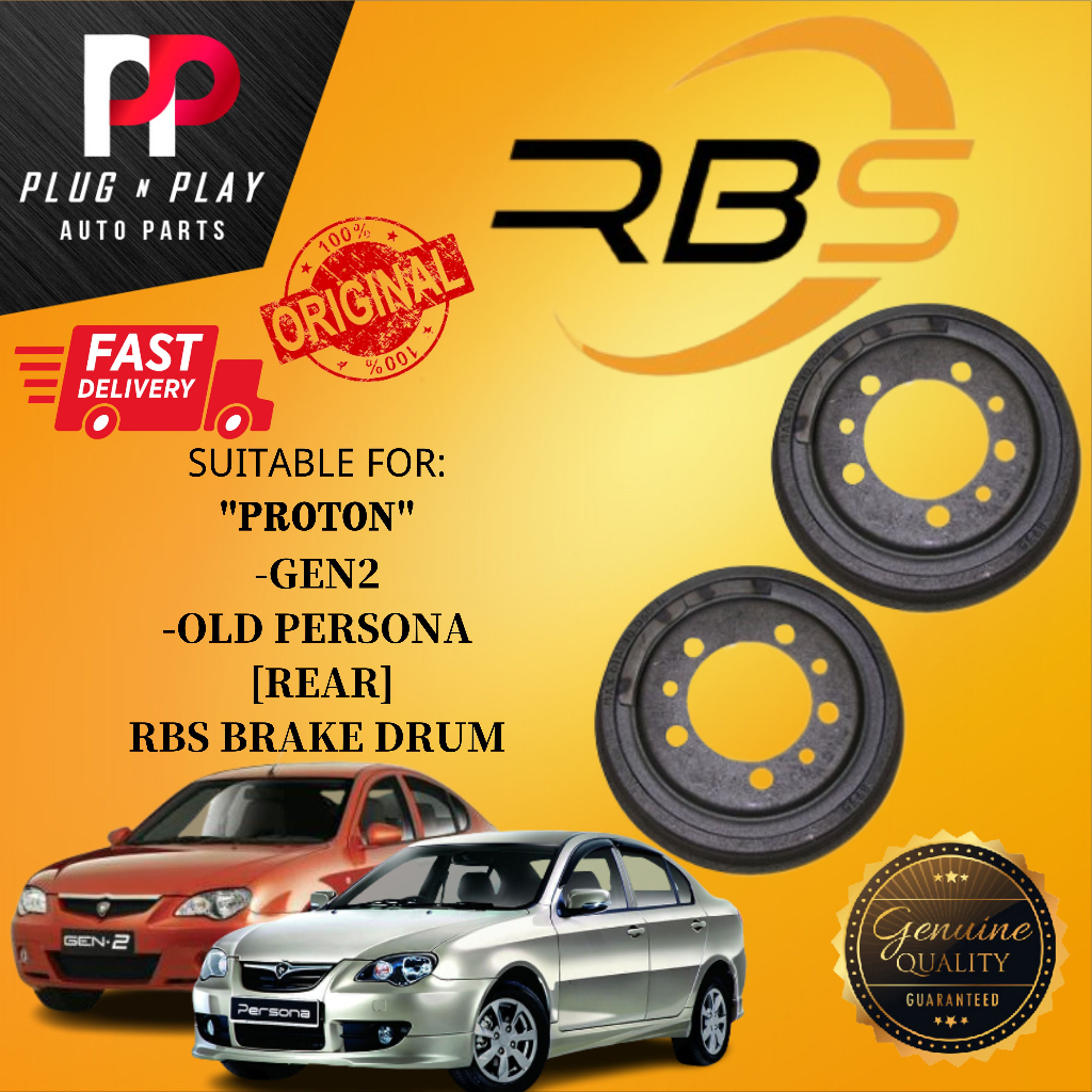 PROTON GEN2 / OLD PERSONA REAR ( BELAKANG ) RBS BRAKE DRUM 100