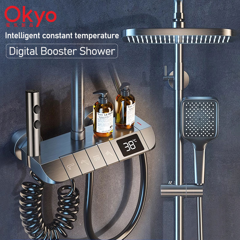4 in 1 shower Digital display constant temperature shower set