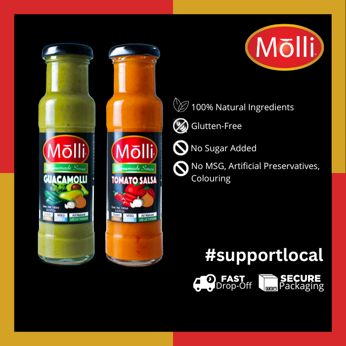 Molli 2 Bottles Tomato Salsa Avocado Mexican Sauce Low Carb No Sugar