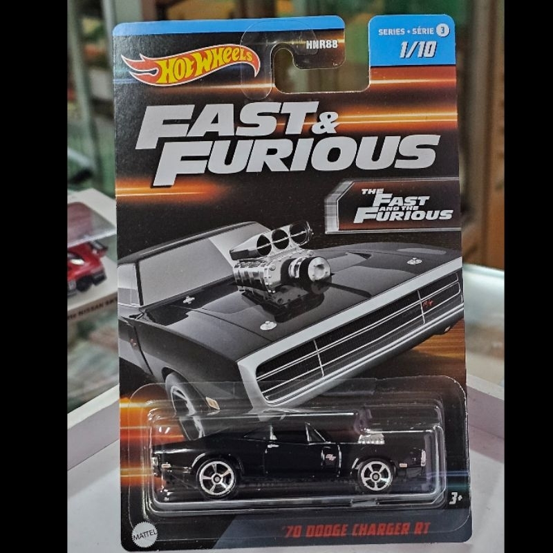 HOT WHEELS FAST & Furious Serie 3 caricabatterie auto '70 Dodge RT