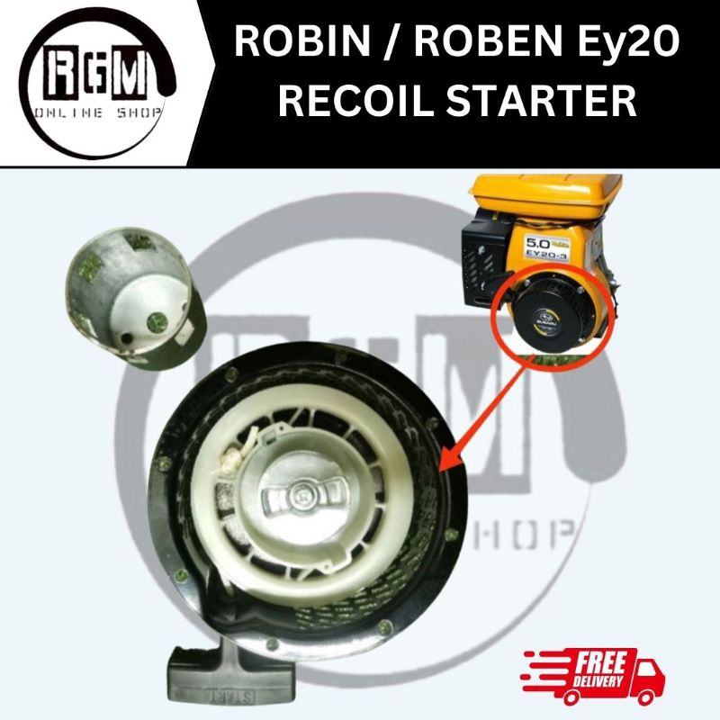 ROBIN / ROBEN S /WATANI EY 20S RECOIL STARTER TALI TARIK ENGINE ...