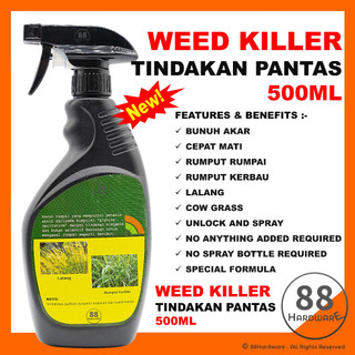 500ML WEED KILLER spray / racun rumput roundup / racun rumput rampai ...