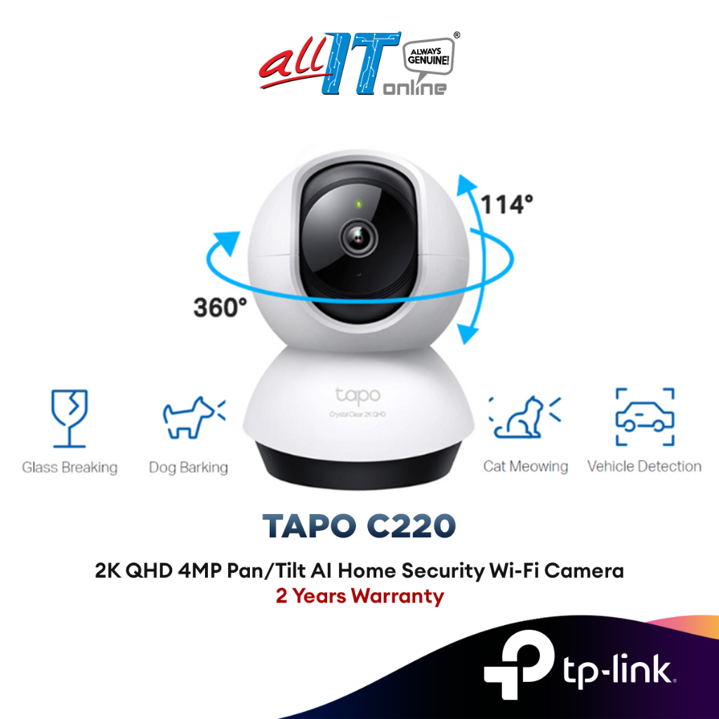 TP-Link Tapo C210 3MP Pan/Tilt Home Security Wi-Fi Camera White New Open  Box