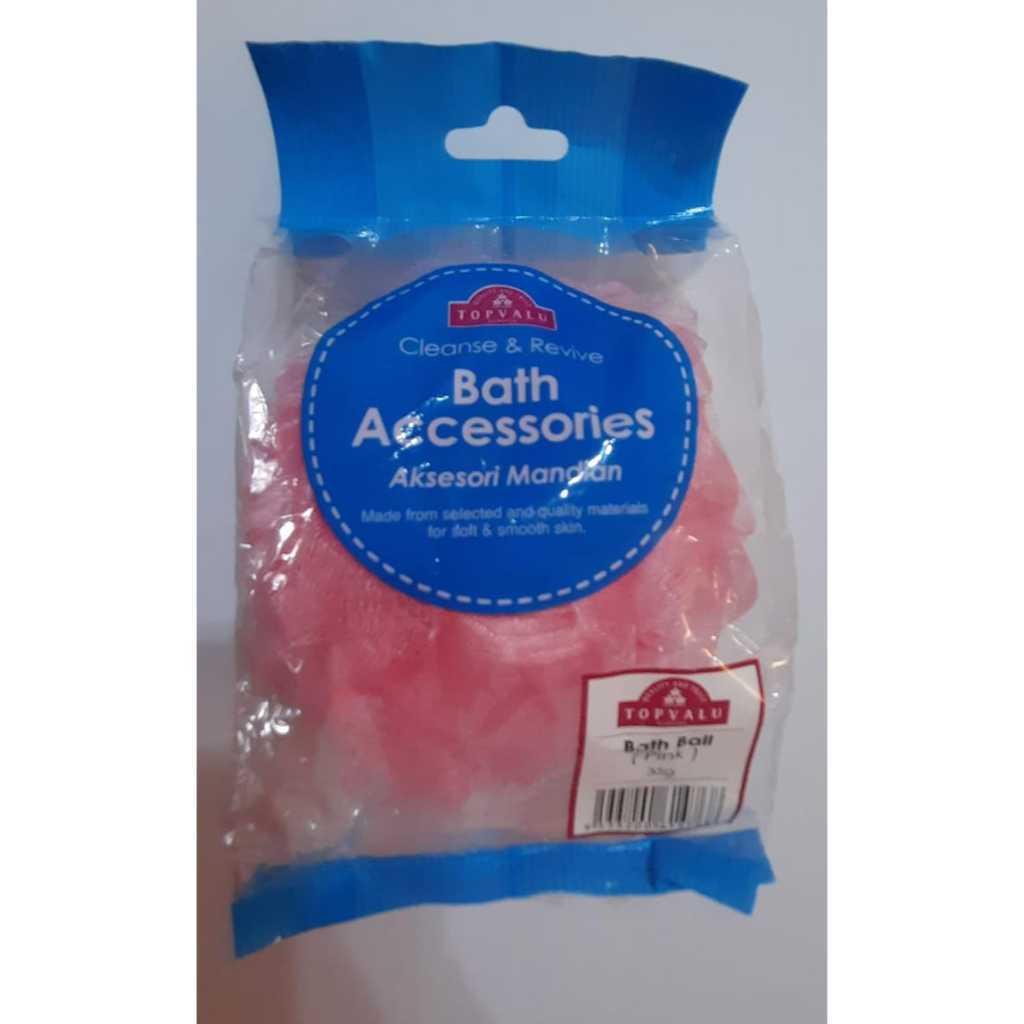 Topvalu Bath Shower Sponge Loofahs Mesh Pouf Ball (Pink) Shopee Malaysia