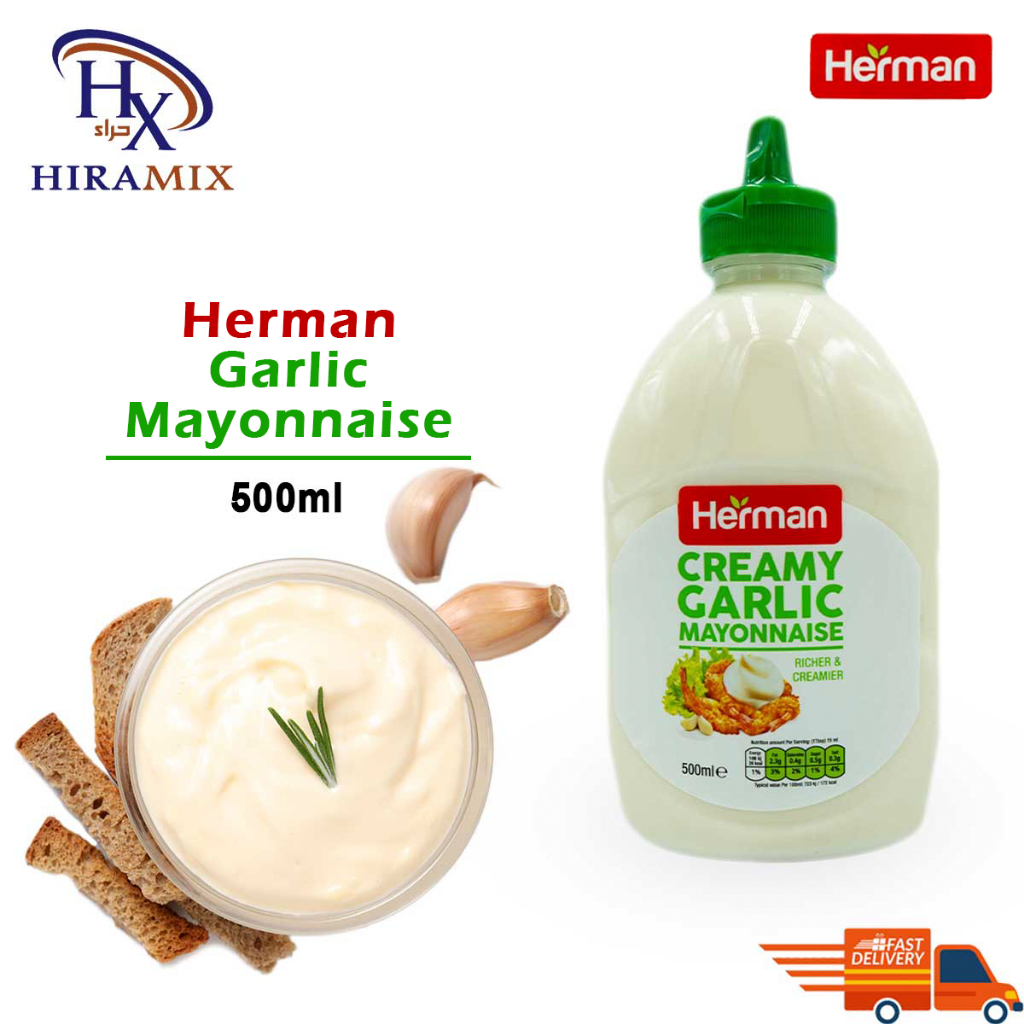 Herman Creamy Garlic Mayonnaise 500g Shopee Malaysia
