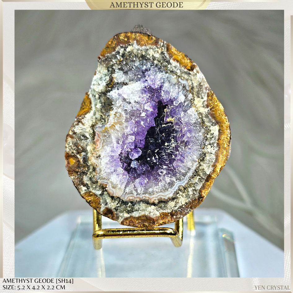 AMETHYST GEODE*HIGH QUALITY* FROM URUGUAY- [SH14] For Focus & Healing ...