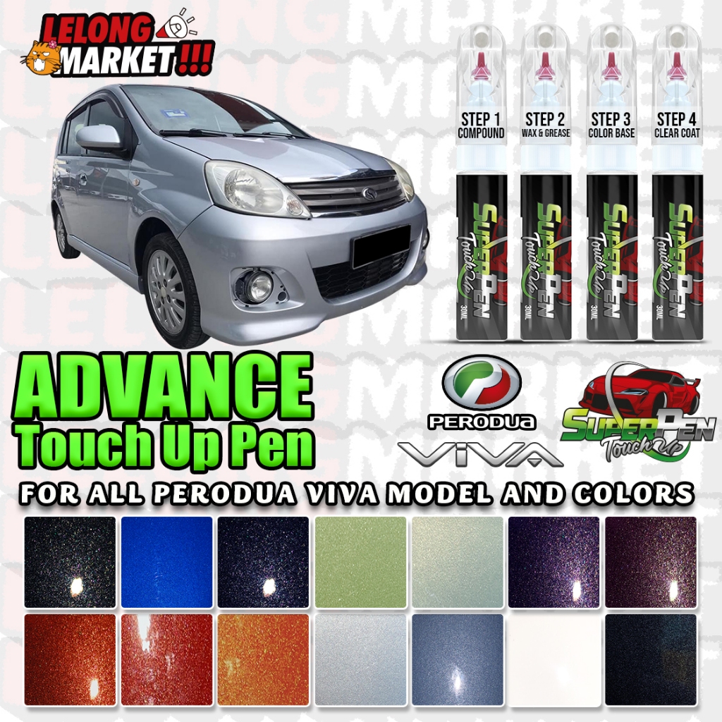 Original Touch Up Paint PERODUA Viva 4in1 Touch Up Combo Set Pen And ...