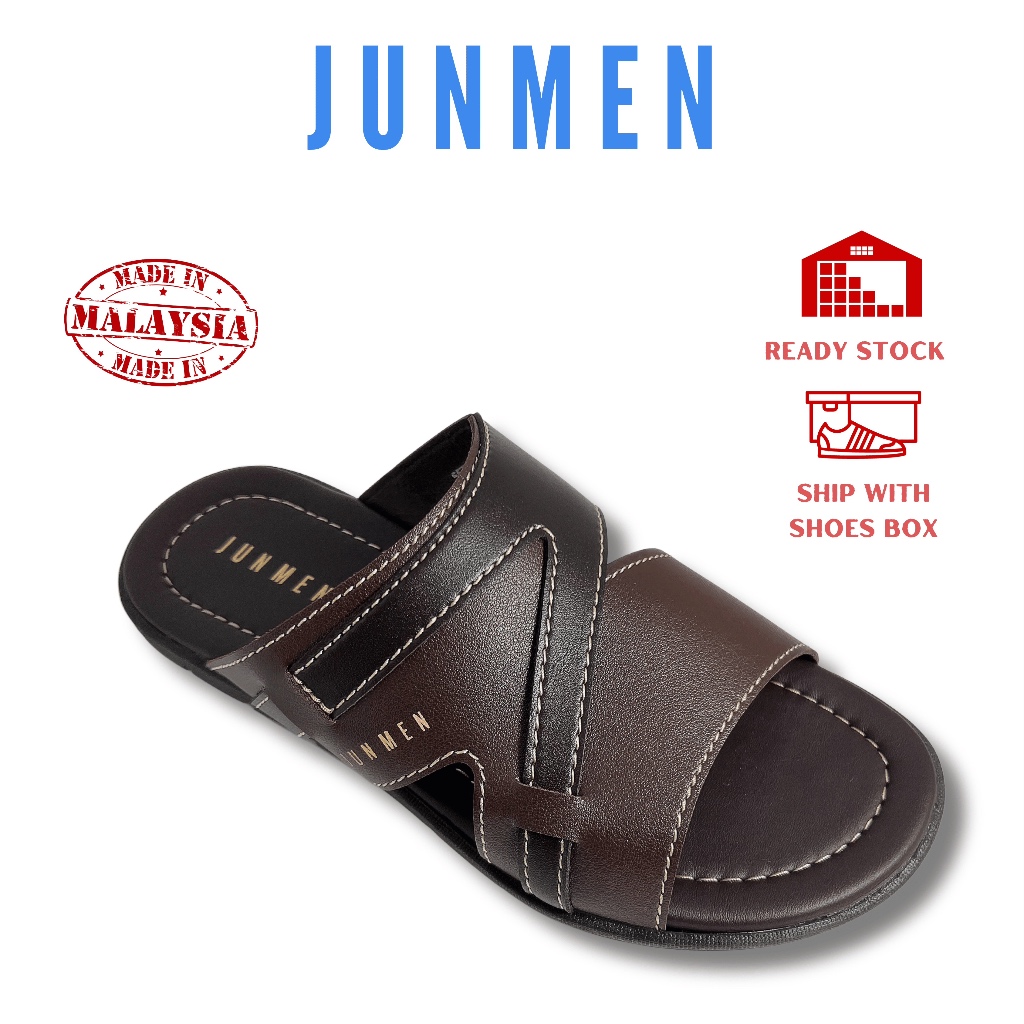 JUNMEN Men Sandals JM5572 Black Brown Shopee Malaysia