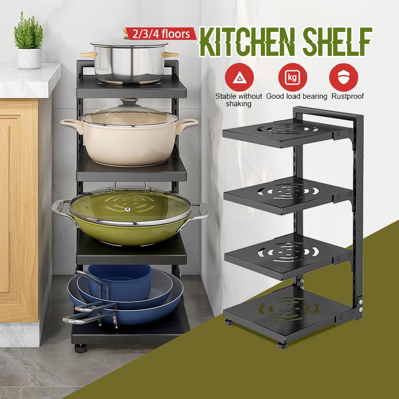 Rak Dapur Bawah Sinki Adjustable Kitchen Rack Stainless Steel Pot Rack ...
