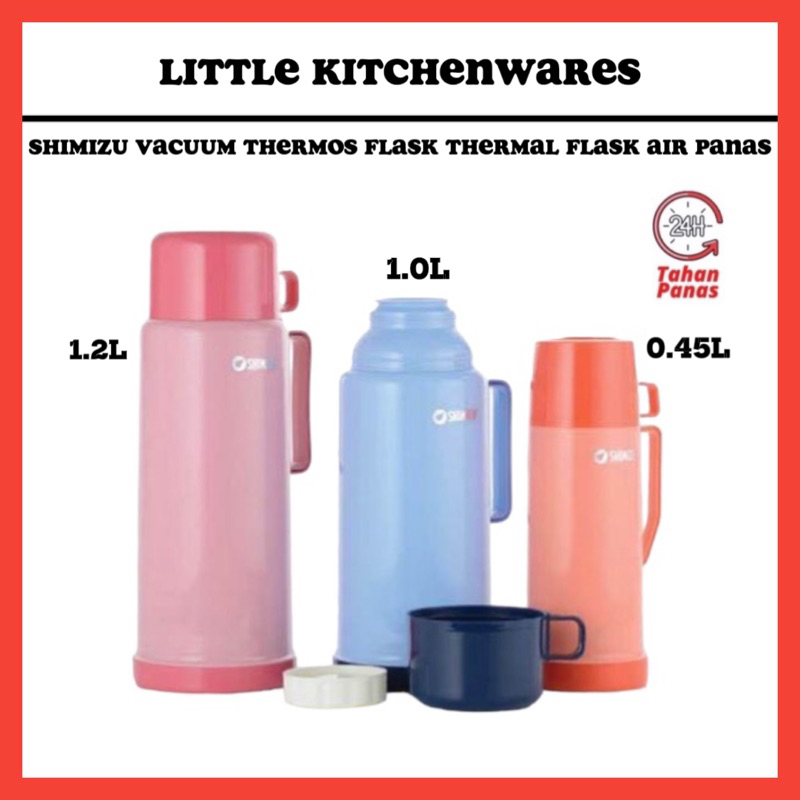  Rdy Stok 0 45L 1L 1 2L Shimizu Vacuum Thermos Flask Thermal Flask 