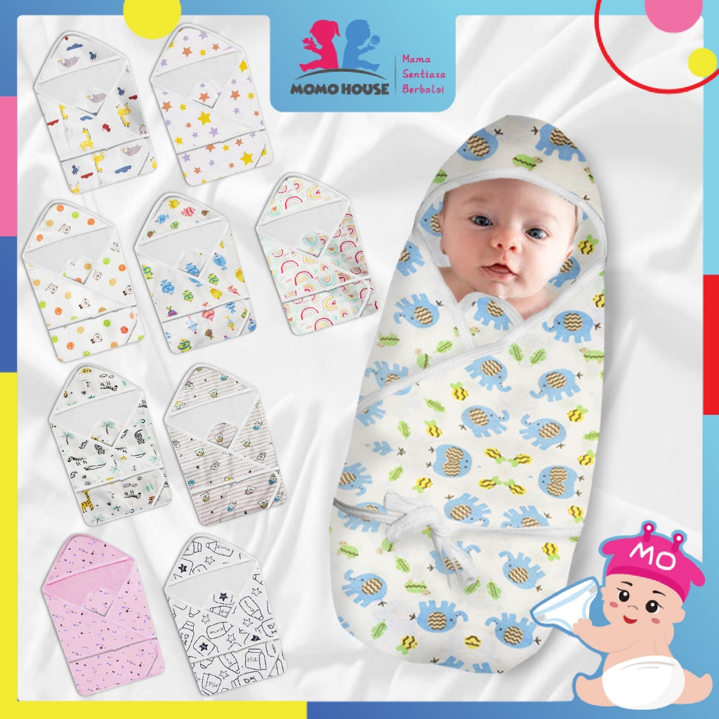 Baby Swaddle Newborn Hooded Wrap Cotton Swaddle Blanket Baby Bedung
