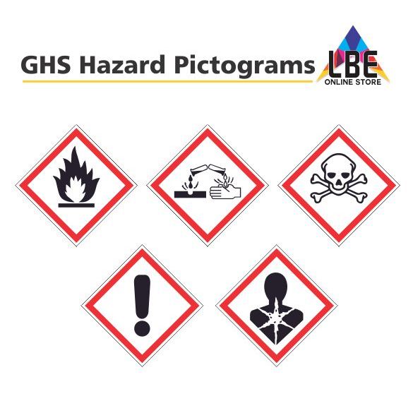 Safety Label#GHS Hazard Pictograms Sticker (100mm x 100mm ) | Shopee ...