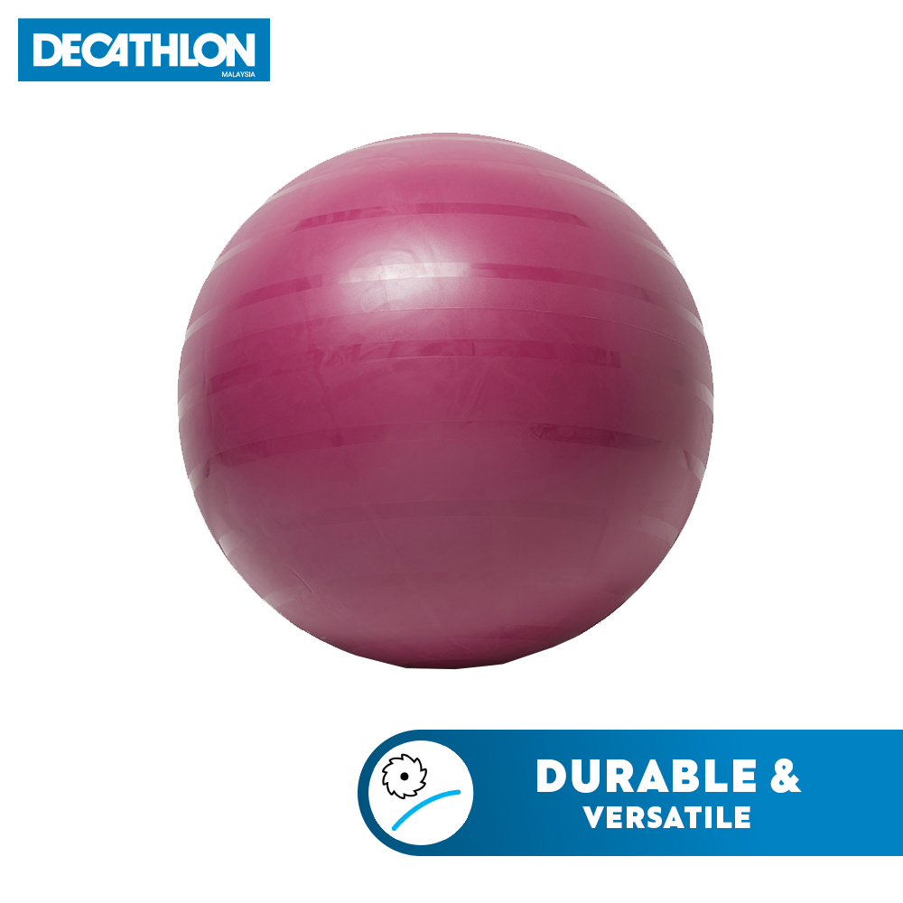 Decathlon Fitness Soft Training Size M Yoga Pilates Swiss Ball Burgundy Non Slip Domyos Shopee Malaysia