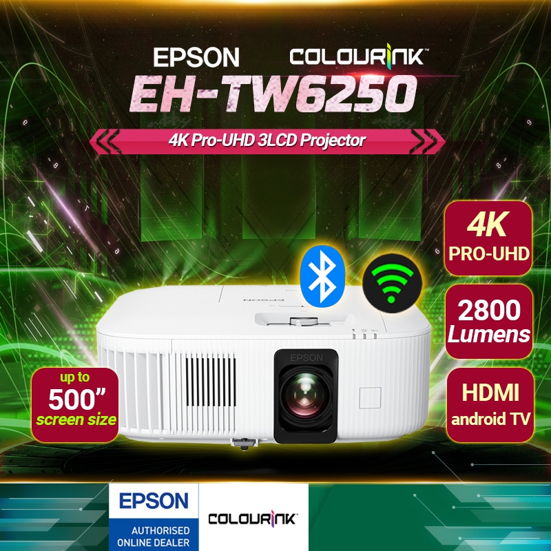 Epson EHTW6250 4K PROUHD 3LCD Wifi Android TV Chromecast Home Theatre
