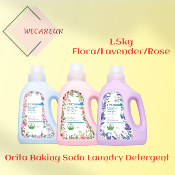 ORITA BAKING SODA LAUNDRY DETERGENT 1.5KG FLORA/LAVENDER/ROSE REMOVE BAD SMELL Shopee Malaysia