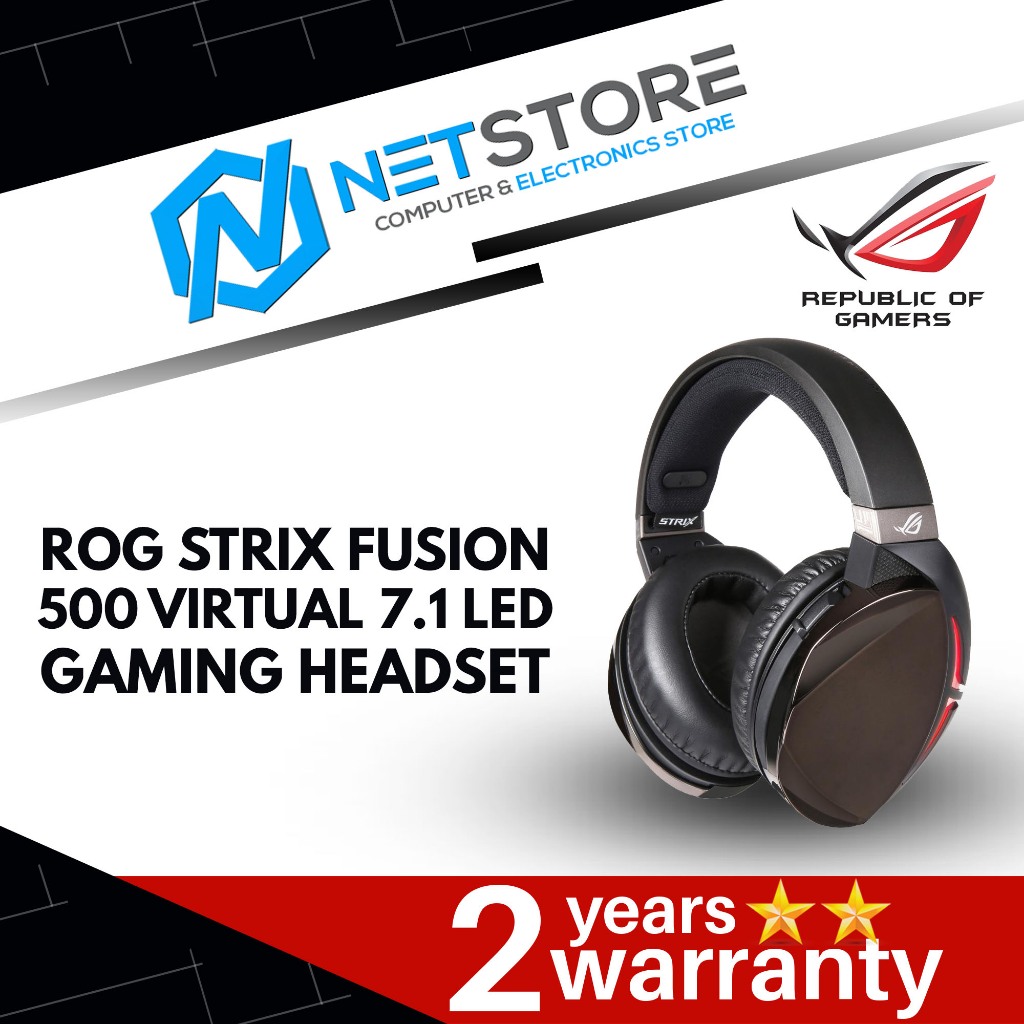 ASUS ROG STRIX FUSION 500 VIRTUAL 7.1 LED GAMING HEADSET WITH ...