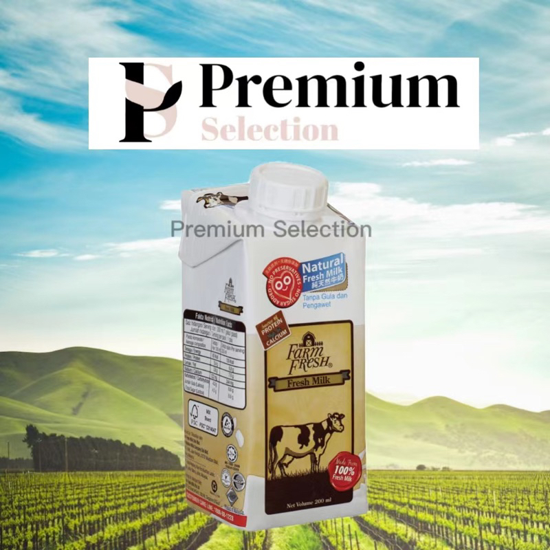 Susu Farm Fresh UHT 200ml Perisa asli/coklat/kurma/strawberi/mangga ...
