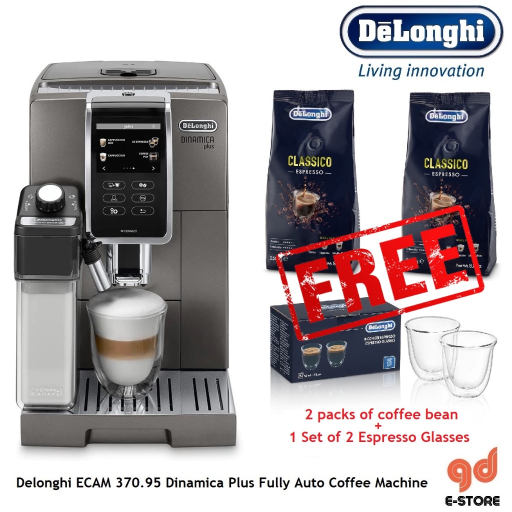 Delonghi ECAM37095T Dinamica Plus Fully Automatic Coffee Machine ECAM370.95.T Shopee Malaysia