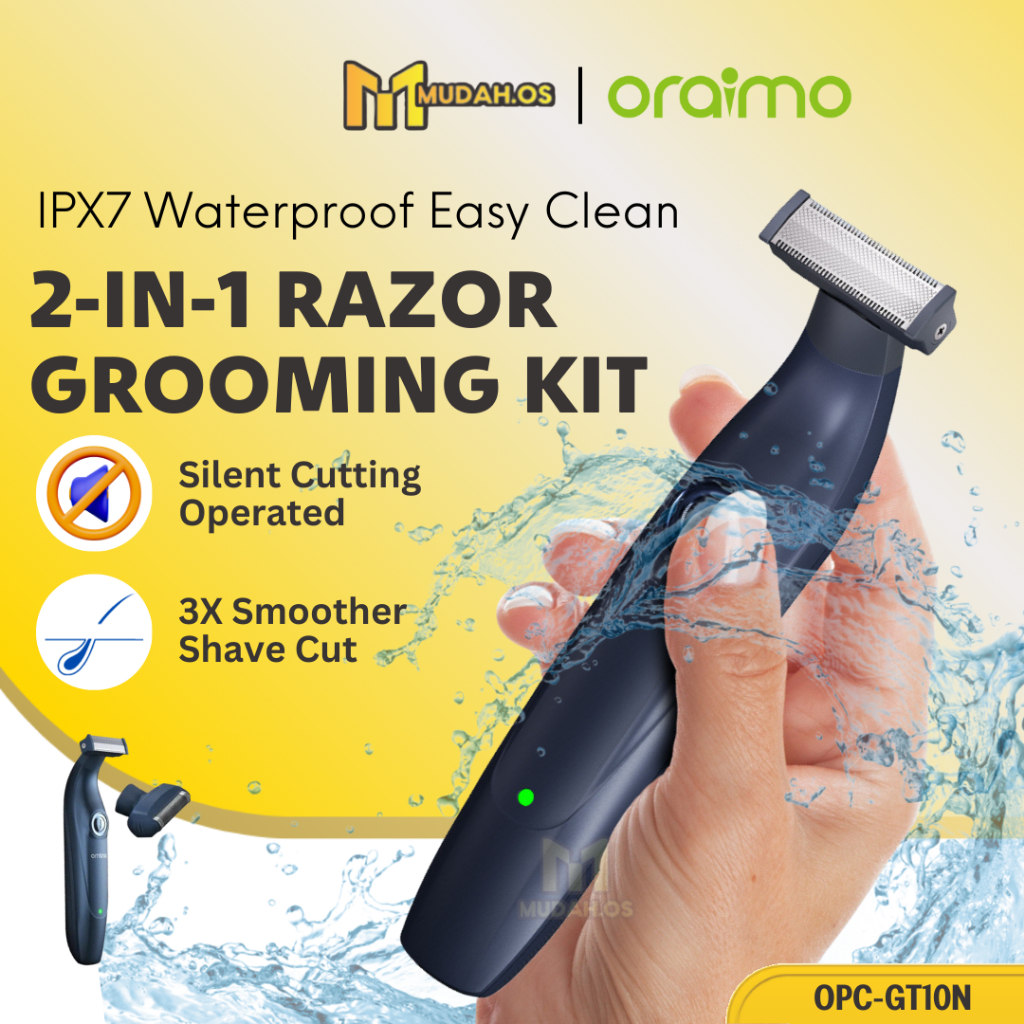 ORAIMO Shaver Machine 2In1 Grooming Kit Waterproof IPX7 Beard Razor ...