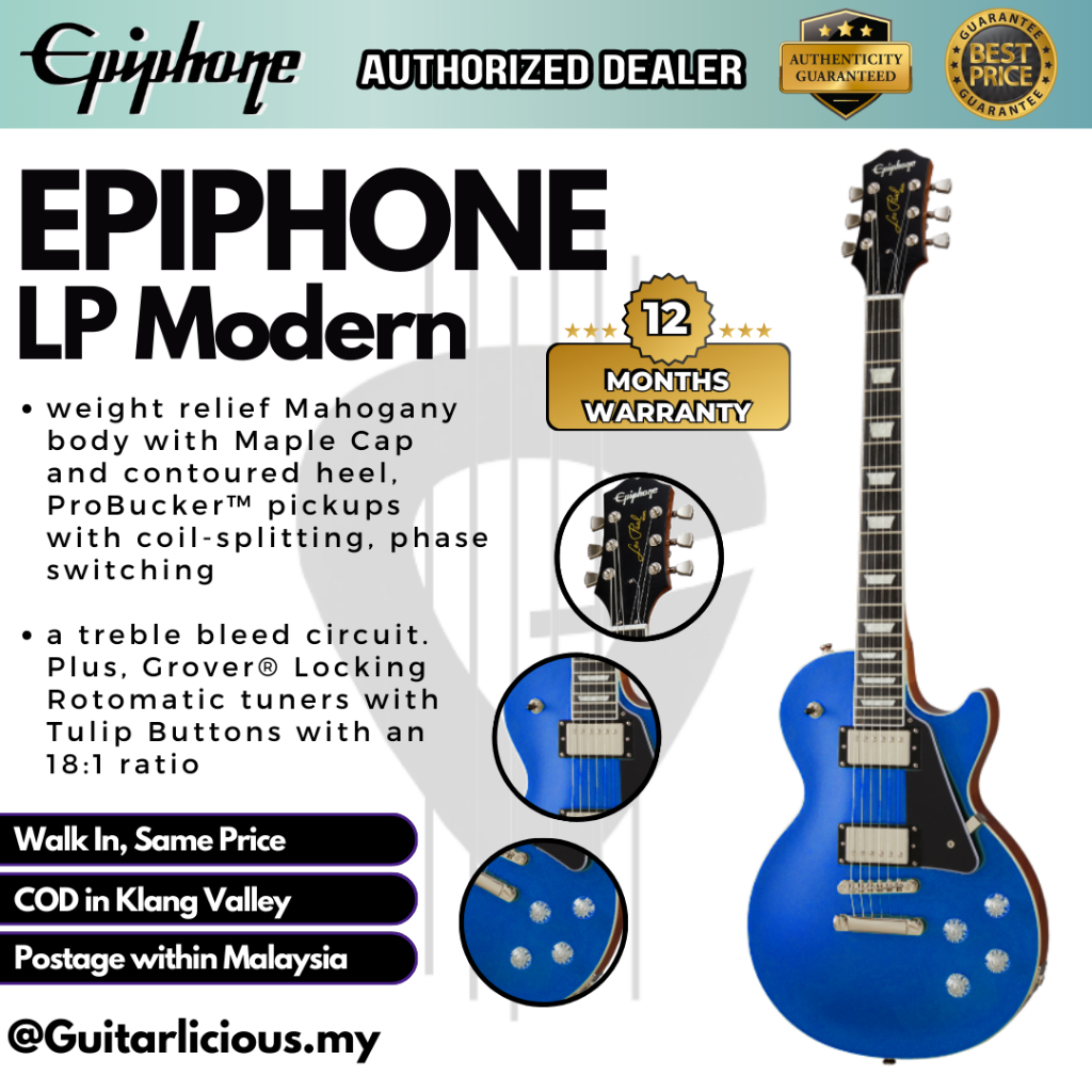 Epiphone Les Paul Modern Double Closed Humbucker Electric Guitar ...