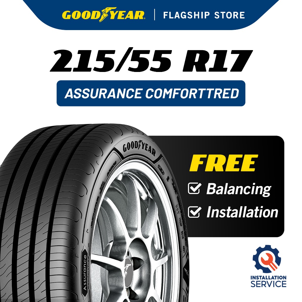 Goodyear 215/55R17 Assurance ComfortTred Tyre For Honda HR-V/Toyota ...