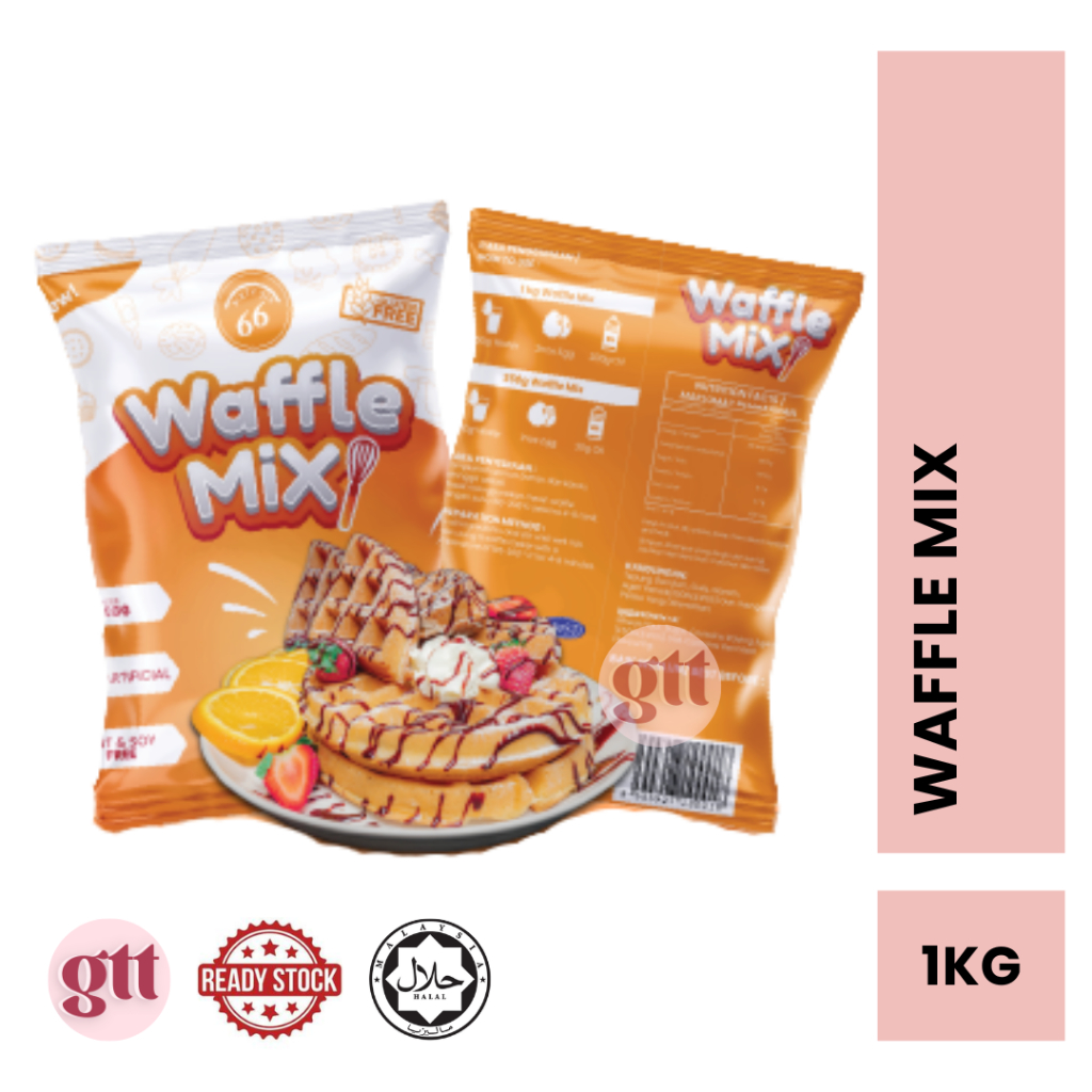 WAFFLE MIX 500G 1KG CRISPY WAFFER PREMIX FLOUR TEPUNG CAKE BAKING